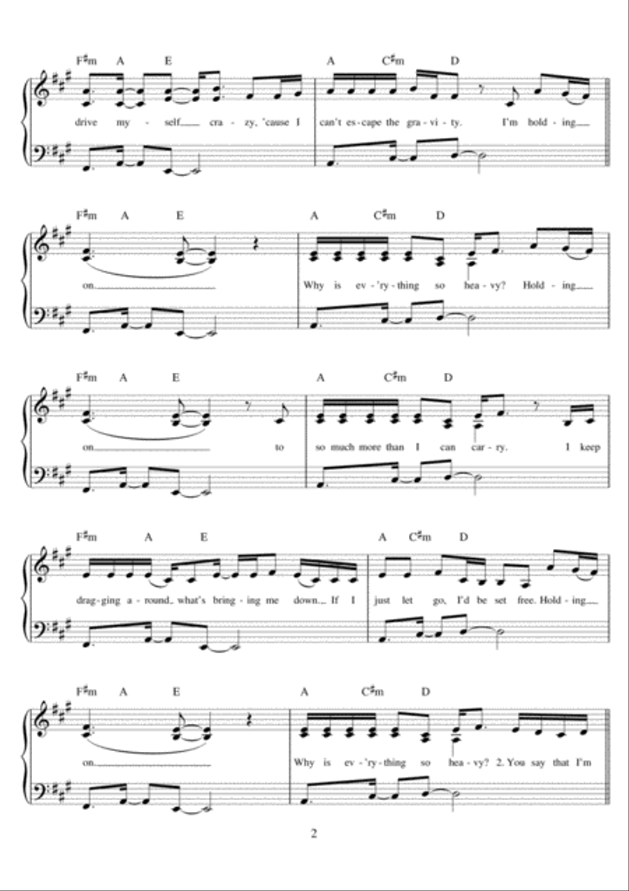 Heavy Heavy Easy Piano scores gallery preview page 2