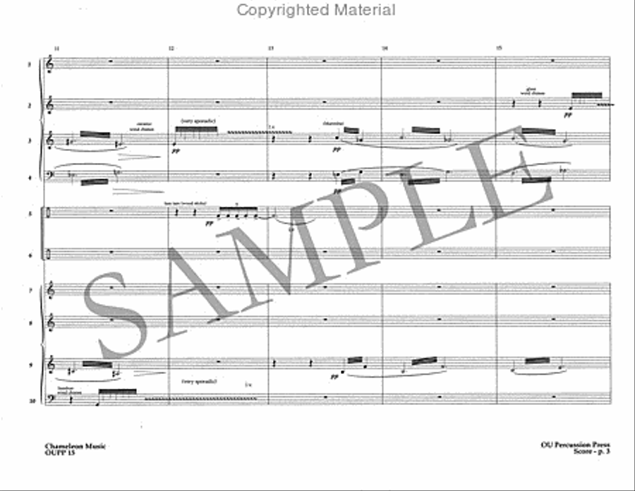 Chameleon Music Percussion Ensemble scores gallery preview page 4