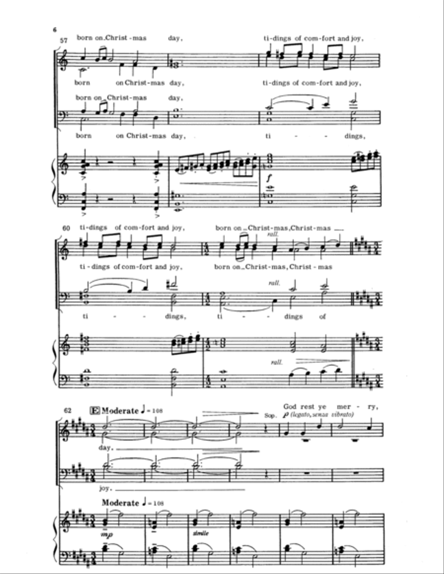 Christmas Trilogy: 3. God Rest Ye Merry, Gentlemen 4-Part scores gallery preview page 6