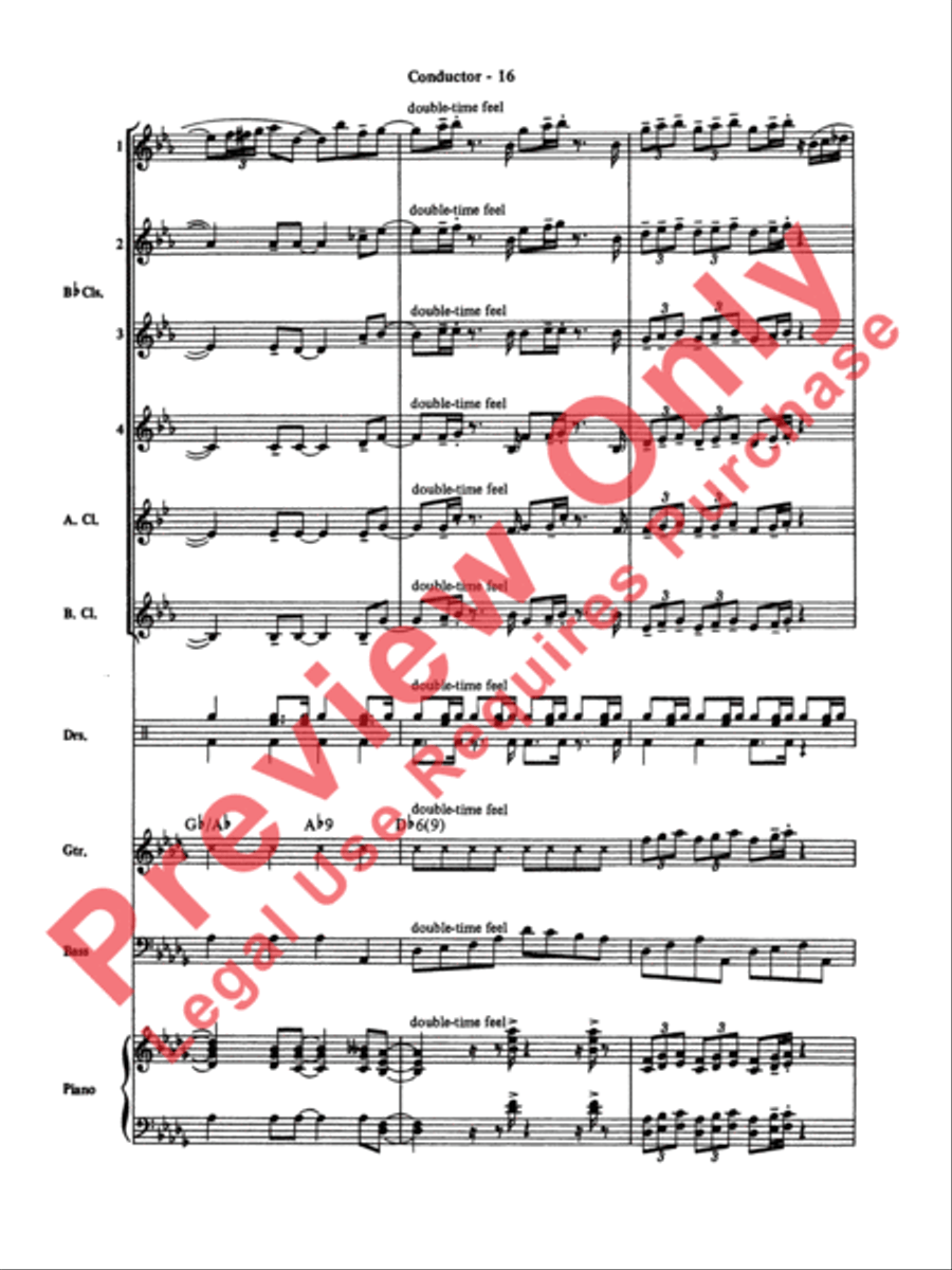 Moonlight Serenade Clarinet Choir scores gallery preview page 17