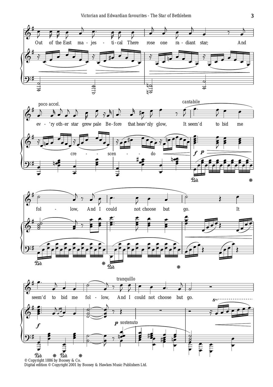 The Star Of Bethlehem Piano, Vocal scores gallery preview page 3