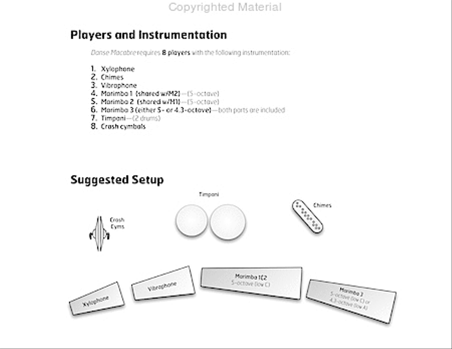 Danse Macabre Percussion Ensemble scores gallery preview page 4