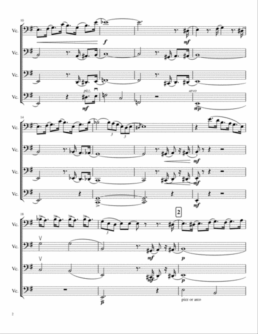 The Pink Panther from THE PINK PANTHER String Quartet scores gallery preview page 2