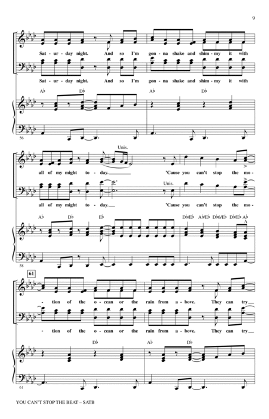 You Can't Stop The Beat (from Hairspray) (arr. Roger Emerson) 4-Part scores gallery preview page 7