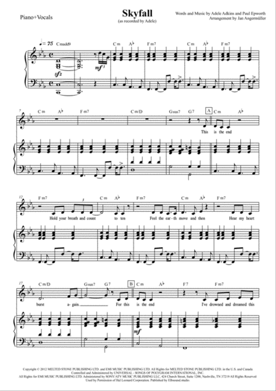 Skyfall Voice scores gallery preview page 1