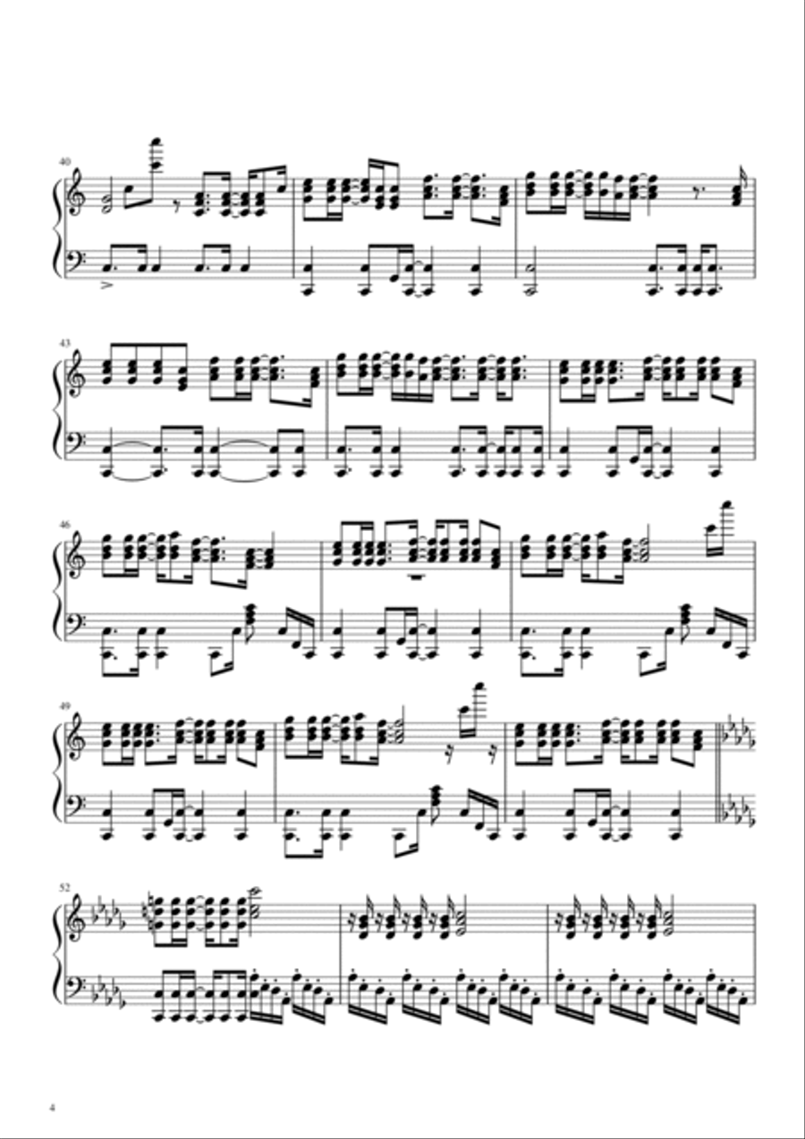 Come Sail Away Piano Solo scores gallery preview page 4
