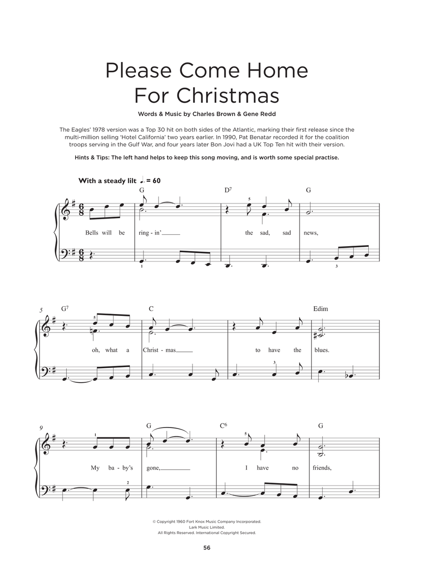 Please Come Home For Christmas Easy Piano scores gallery preview page 1