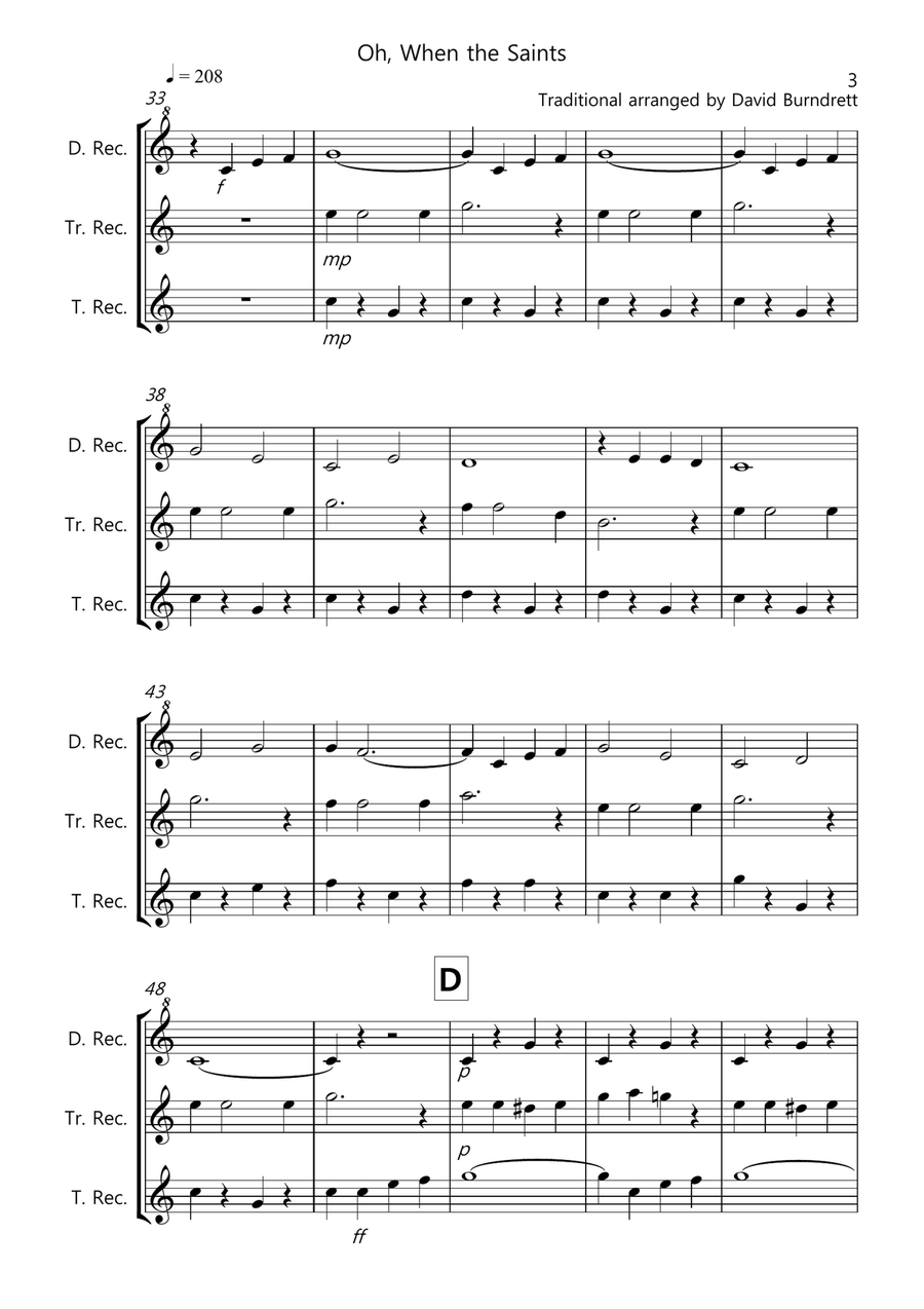 8 Easy Trios for Recorder Recorder scores gallery preview page 3