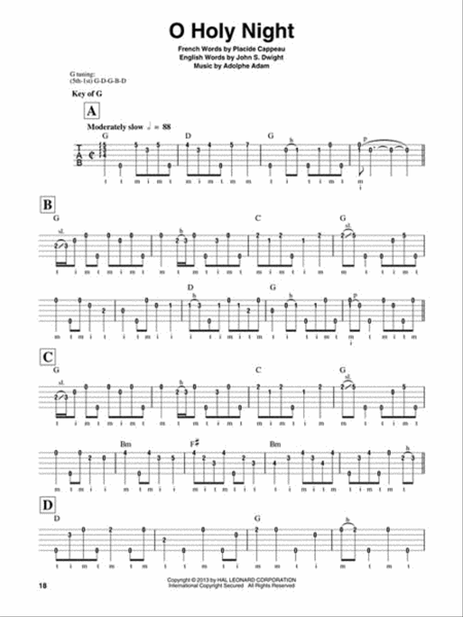 Old-Time Christmas Old-Time Christmas Guitar Tablature scores gallery preview page 7
