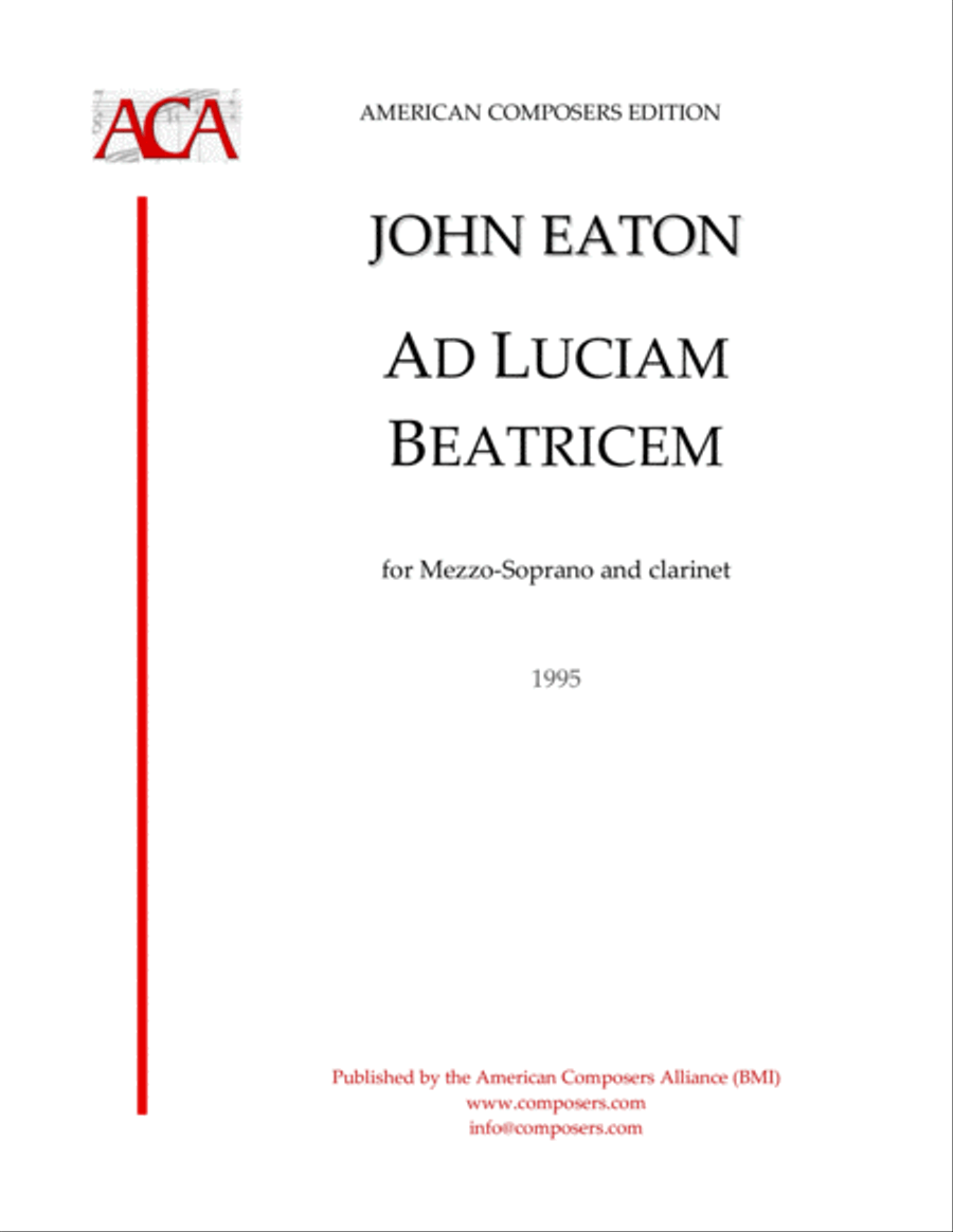 [Eaton] Ad Luciam Beatricem Small Ensemble scores gallery preview page 1