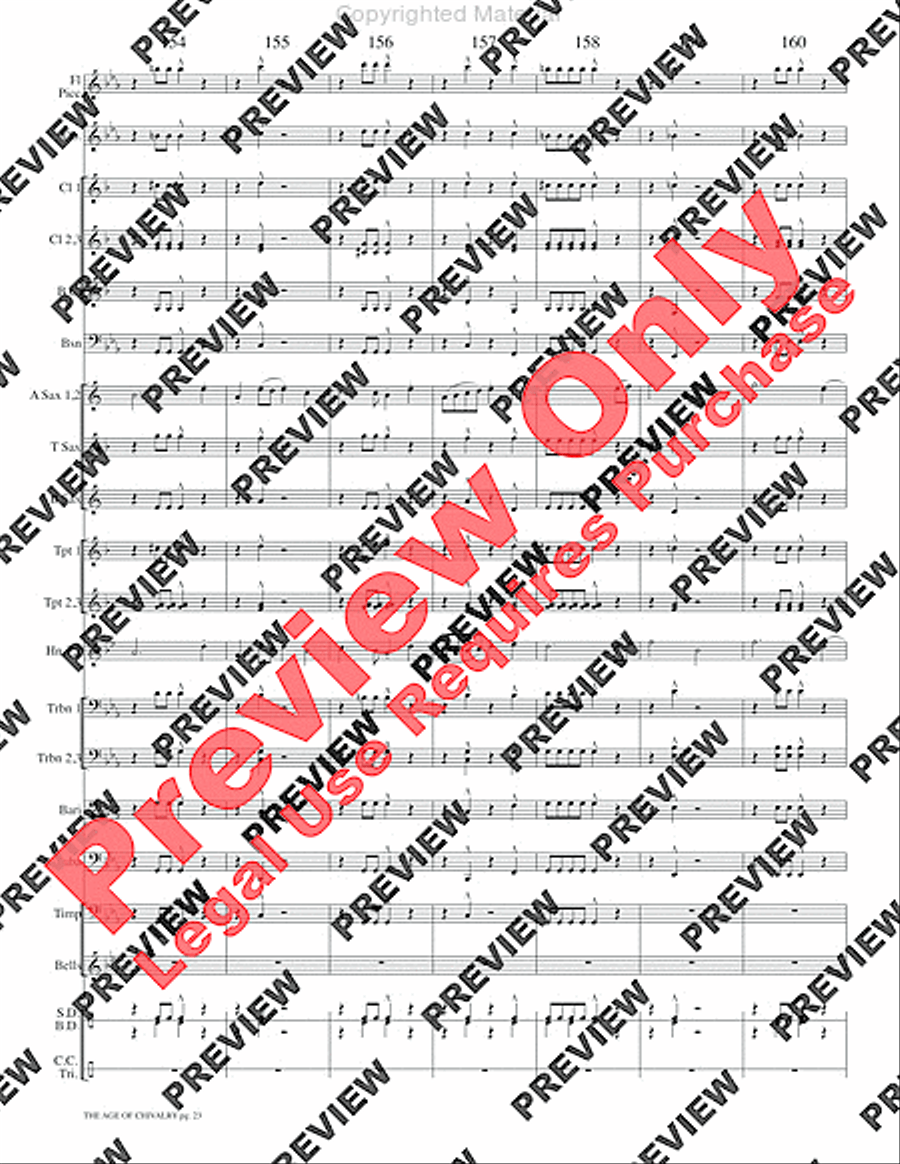 The Age of Chivalry Concert Band scores gallery preview page 26