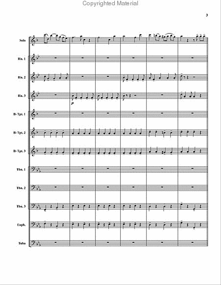 Concerto for Trumpet Brass Ensemble scores gallery preview page 4