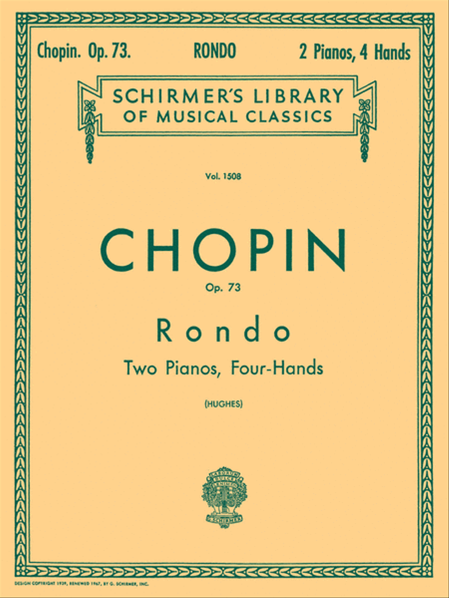 Book cover for Rondo, Op. 73 (2-piano score)