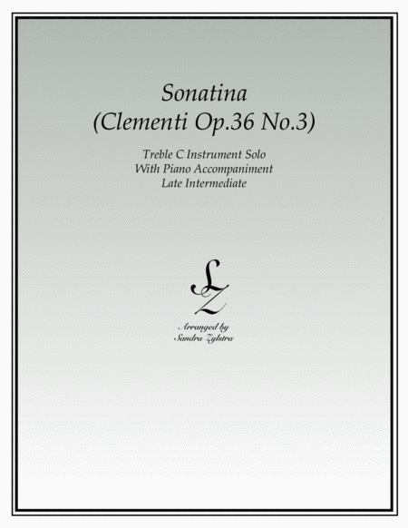 Sonatina-Clementi (Op. 36, No. 3) (treble C instrument solo) image number null