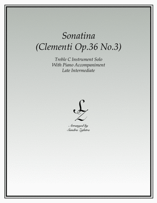 Sonatina-Clementi (Op. 36, No. 3) (treble C instrument solo)