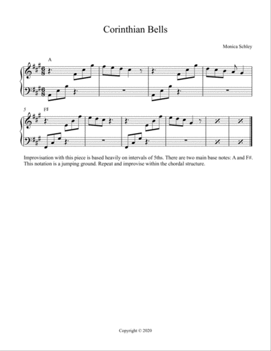 Corinthian Bells Harp scores gallery preview page 1