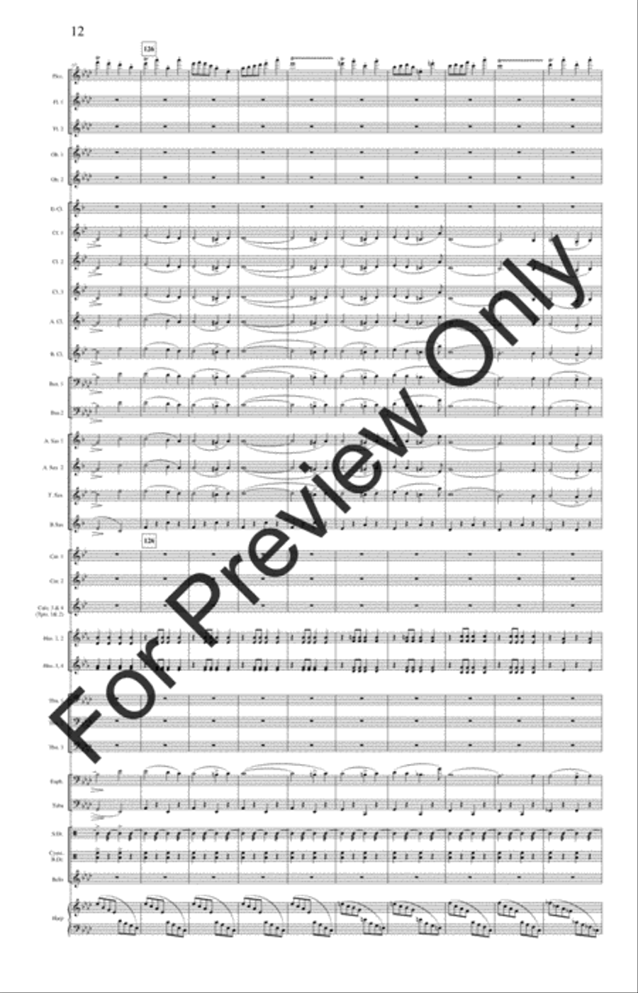 The Stars and Stripes Forever (Score) Concert Band scores gallery preview page 15