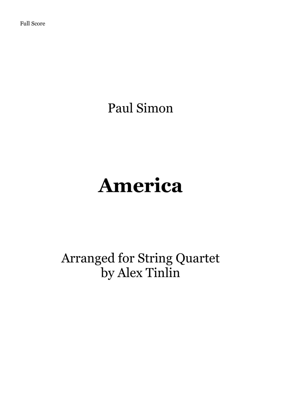 America America String Quartet scores gallery preview page 1