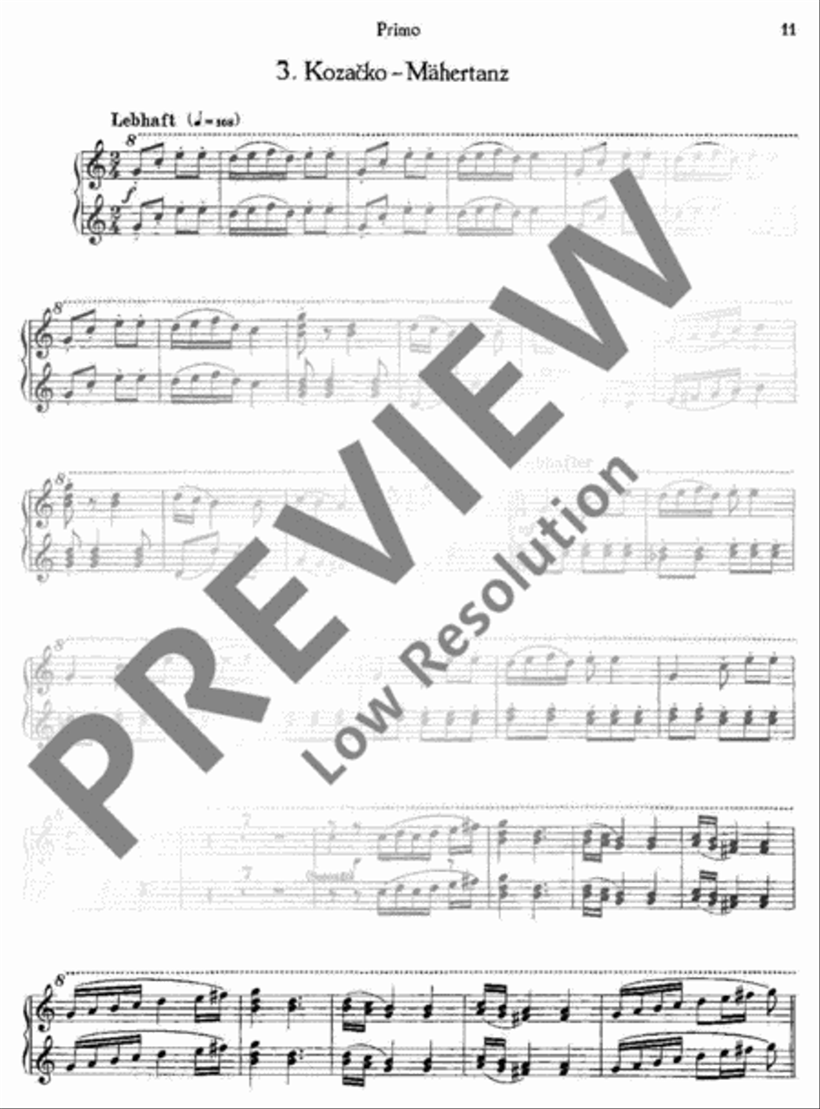 Slavonic Dances with Variations Piano Duet scores gallery preview page 12