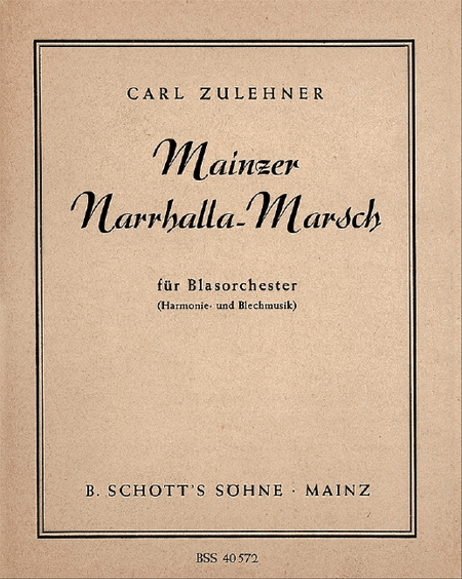 Mainzer Narrhalla-Marsch Concert Band scores gallery preview page 1