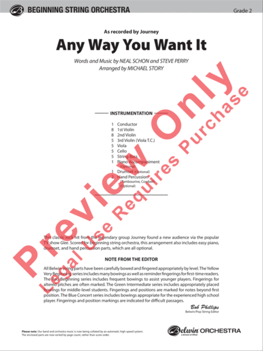 Any Way You Want It String Orchestra scores gallery preview page 2