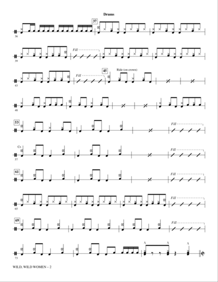 Wild, Wild Women - Drums Choir scores gallery preview page 2