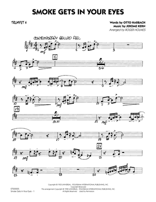 Smoke Gets In Your Eyes (arr. Roger Holmes) - Trumpet 4