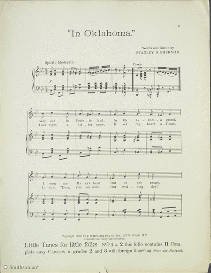 In Oklahoma Piano, Vocal scores gallery preview page 3