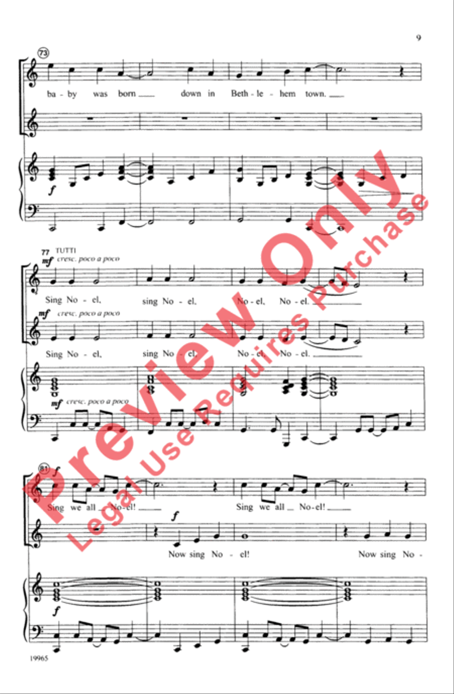 African Noel Unison Choir scores gallery preview page 9