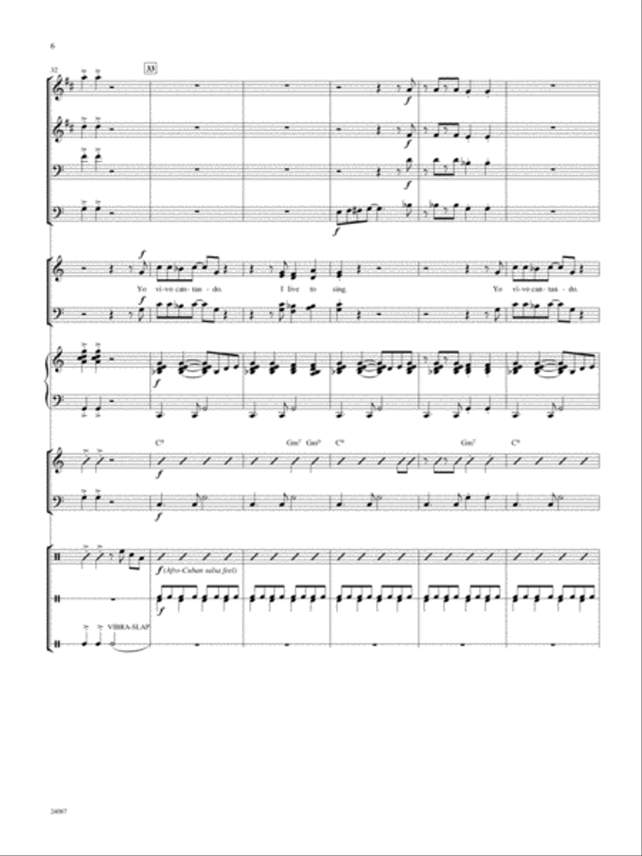 Yo Vivo Cantando (I Live to Sing): Score Score scores gallery preview page 6
