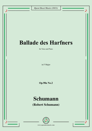 Book cover for Schumann-Ballade des Harfners,Op.98a No.2,in F Major