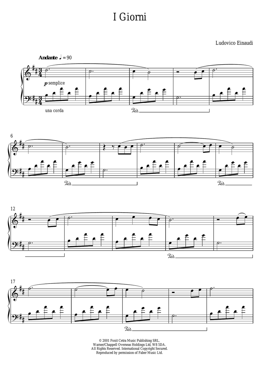 I Giorni Piano Method scores gallery preview page 1