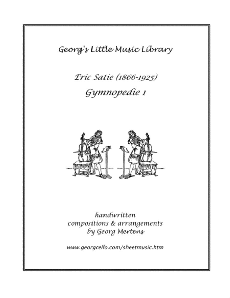 Satie Gymnopedie I for 2 cellos String Duet scores gallery preview page 1