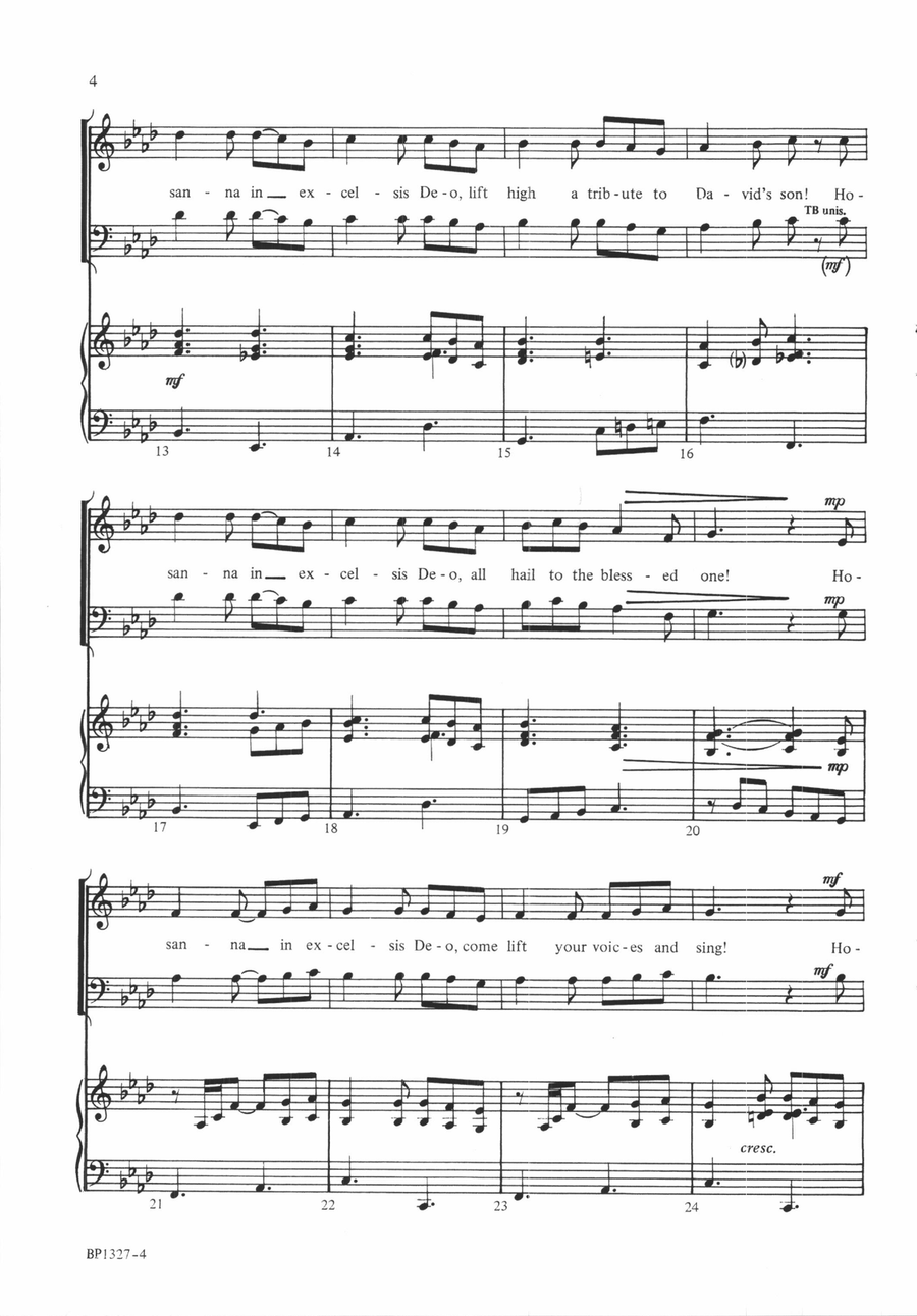 Hosanna in Excelsis Deo! 4-Part scores gallery preview page 3