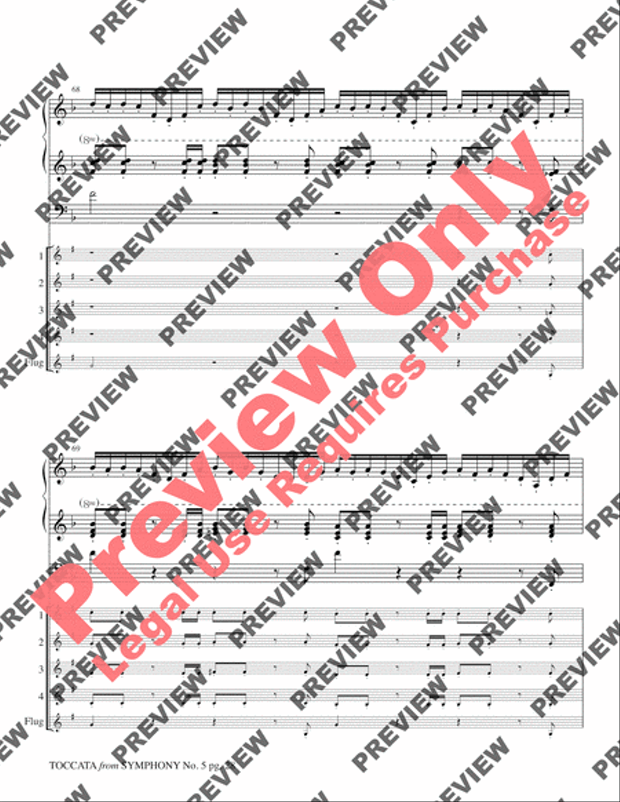 Toccata (from Symphony No. 5) Small Ensemble scores gallery preview page 30