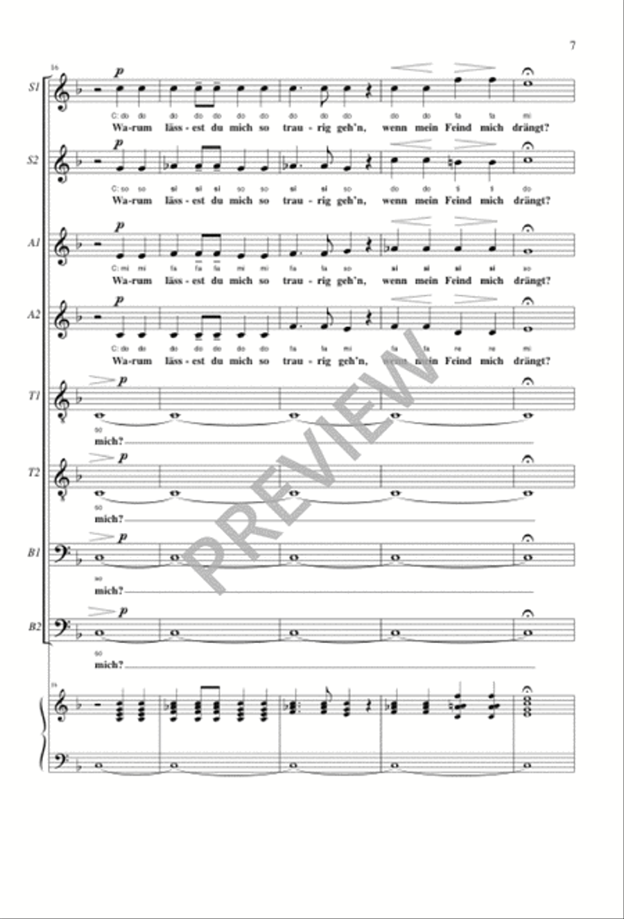 Richte mich, Gott SSAATTBB scores gallery preview page 7