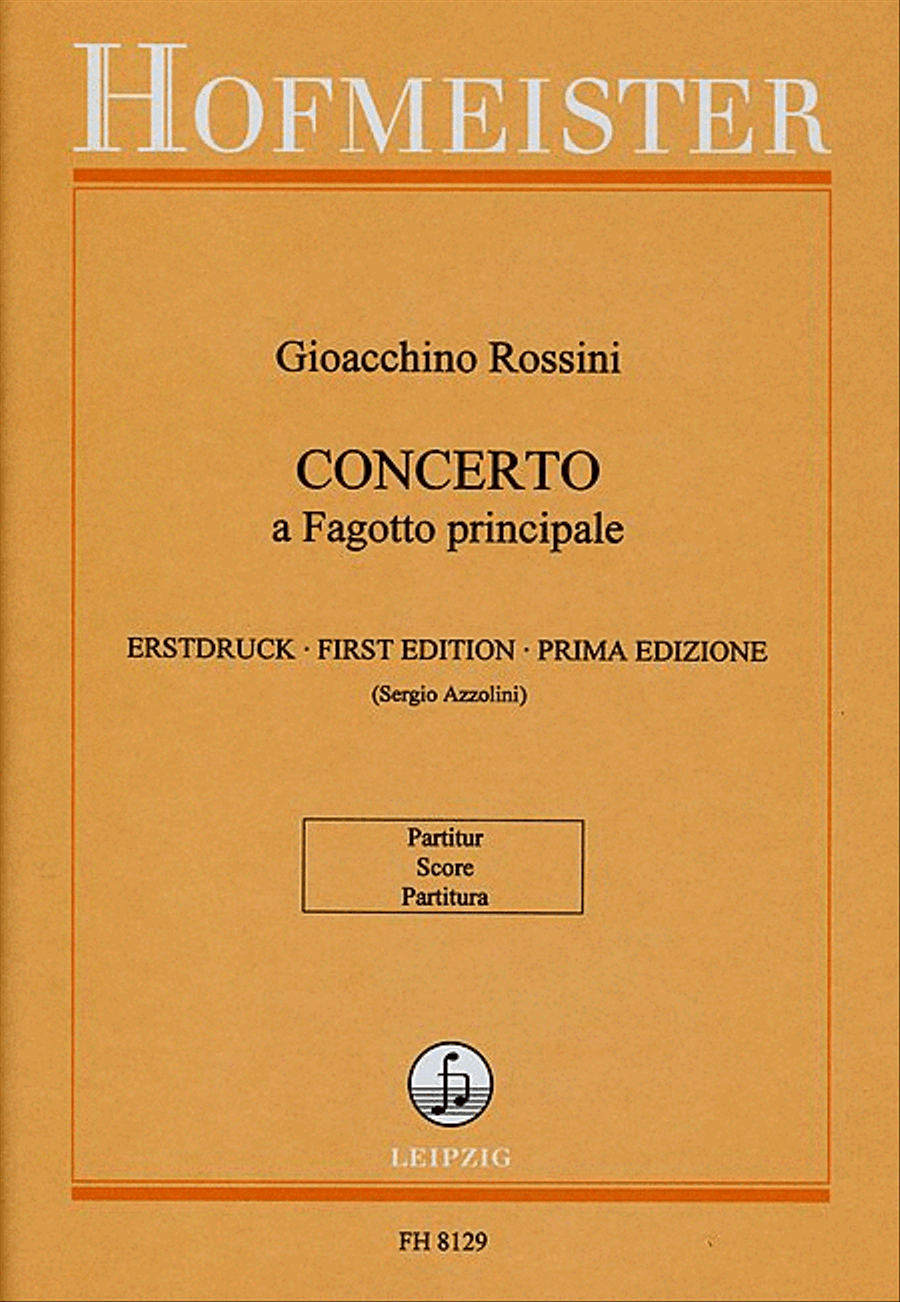 Concerto a Fagotto principale / Partitur Orchestra scores gallery preview page 1
