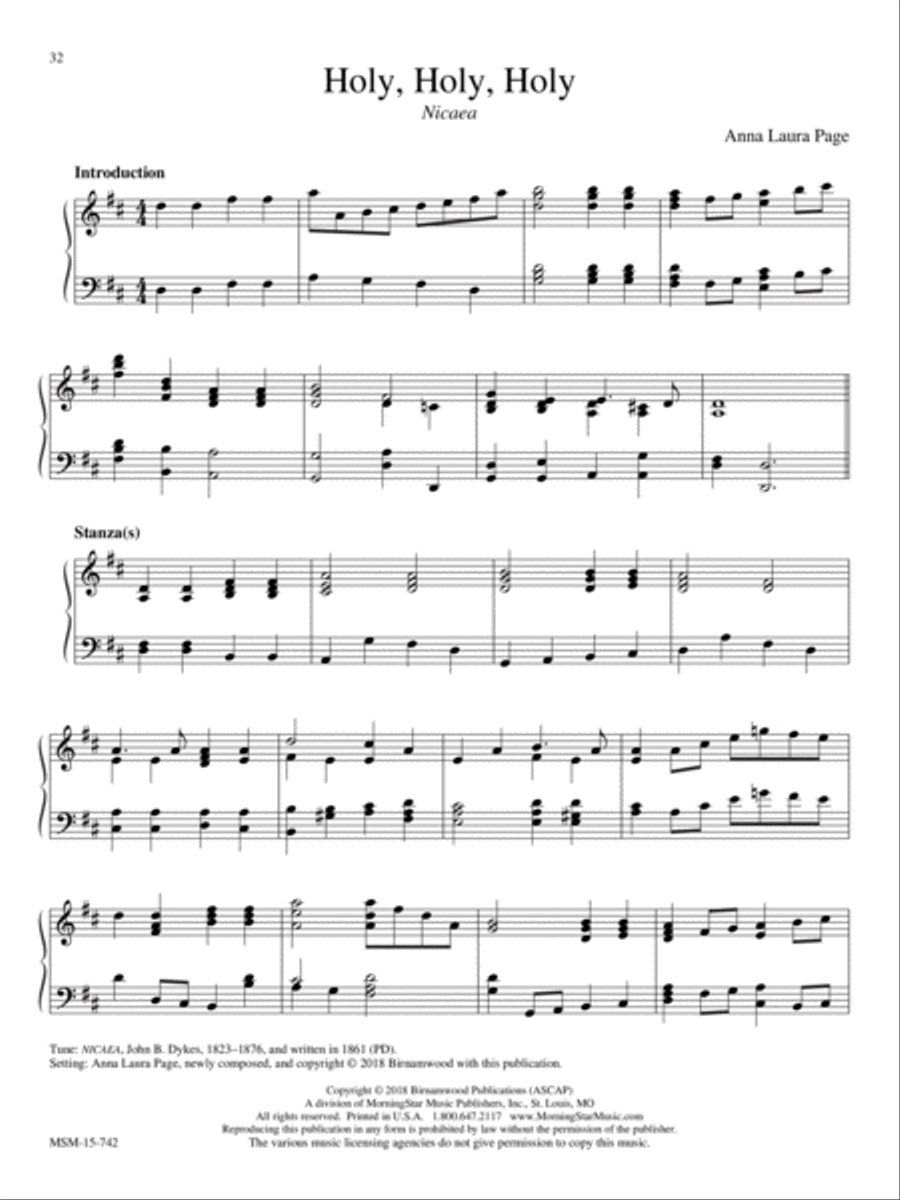 Holy, Holy, Holy Piano Solo scores gallery preview page 1