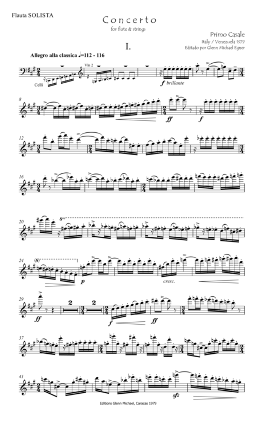 Concerto for flute & strings image number null