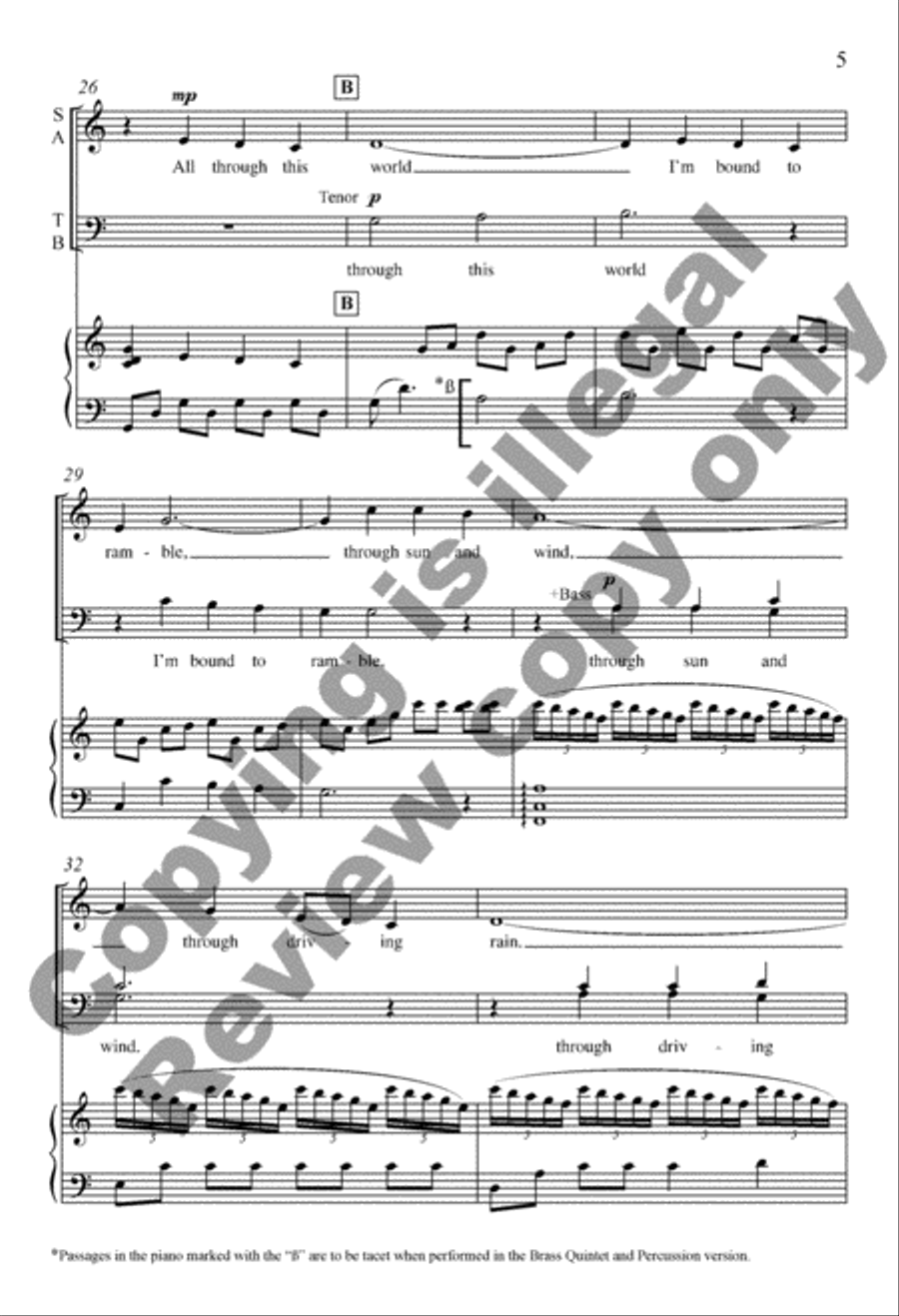 Maid of Constant Sorrow 4-Part scores gallery preview page 5