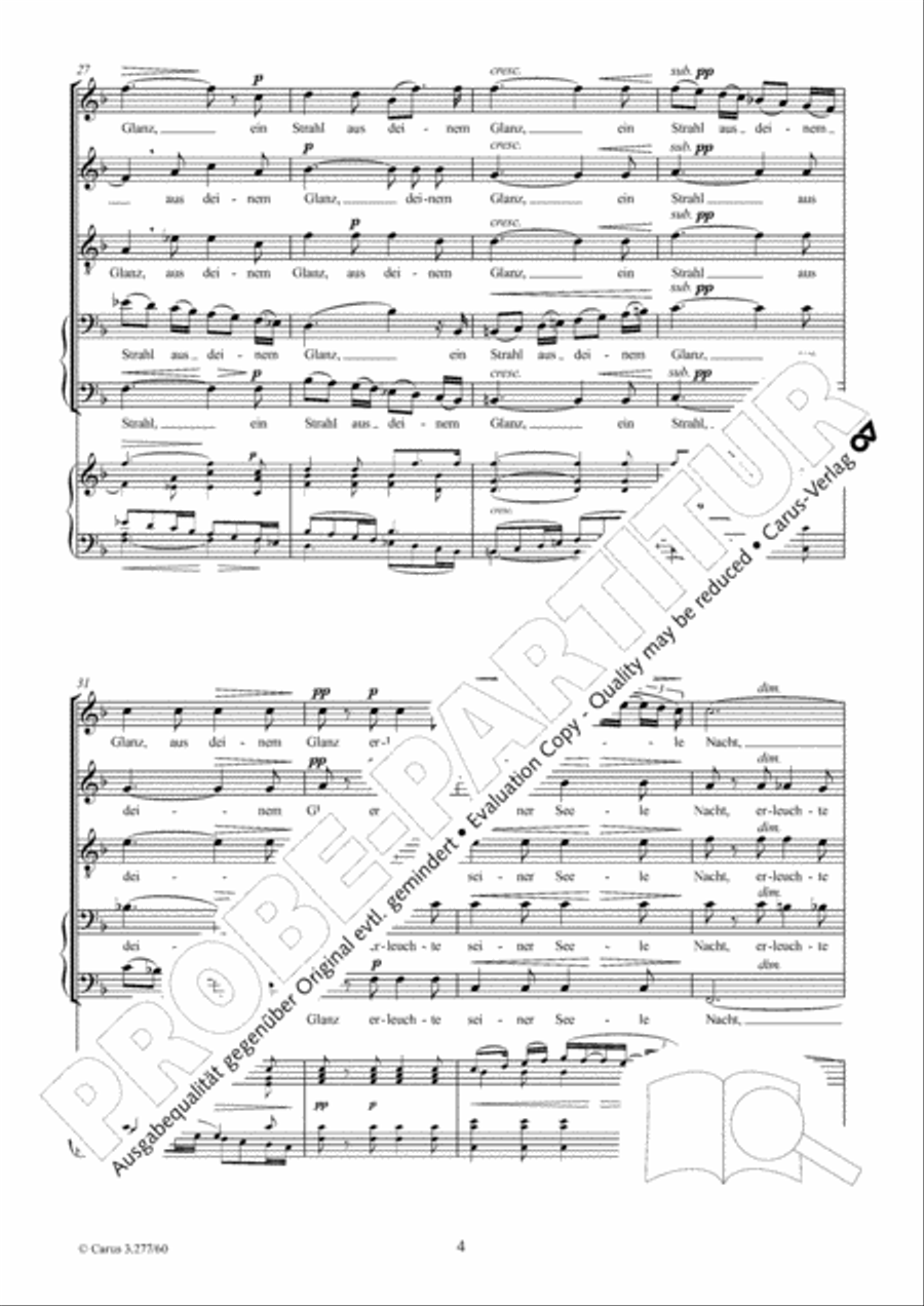 Allmachtiger! In deinen Himmel Choir scores gallery preview page 5