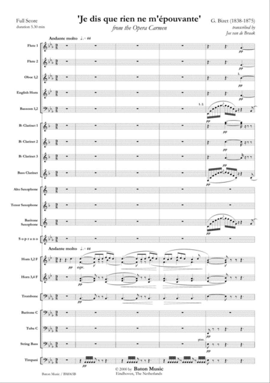 Je dis que rien ne m'épouvante Concert Band scores gallery preview page 2