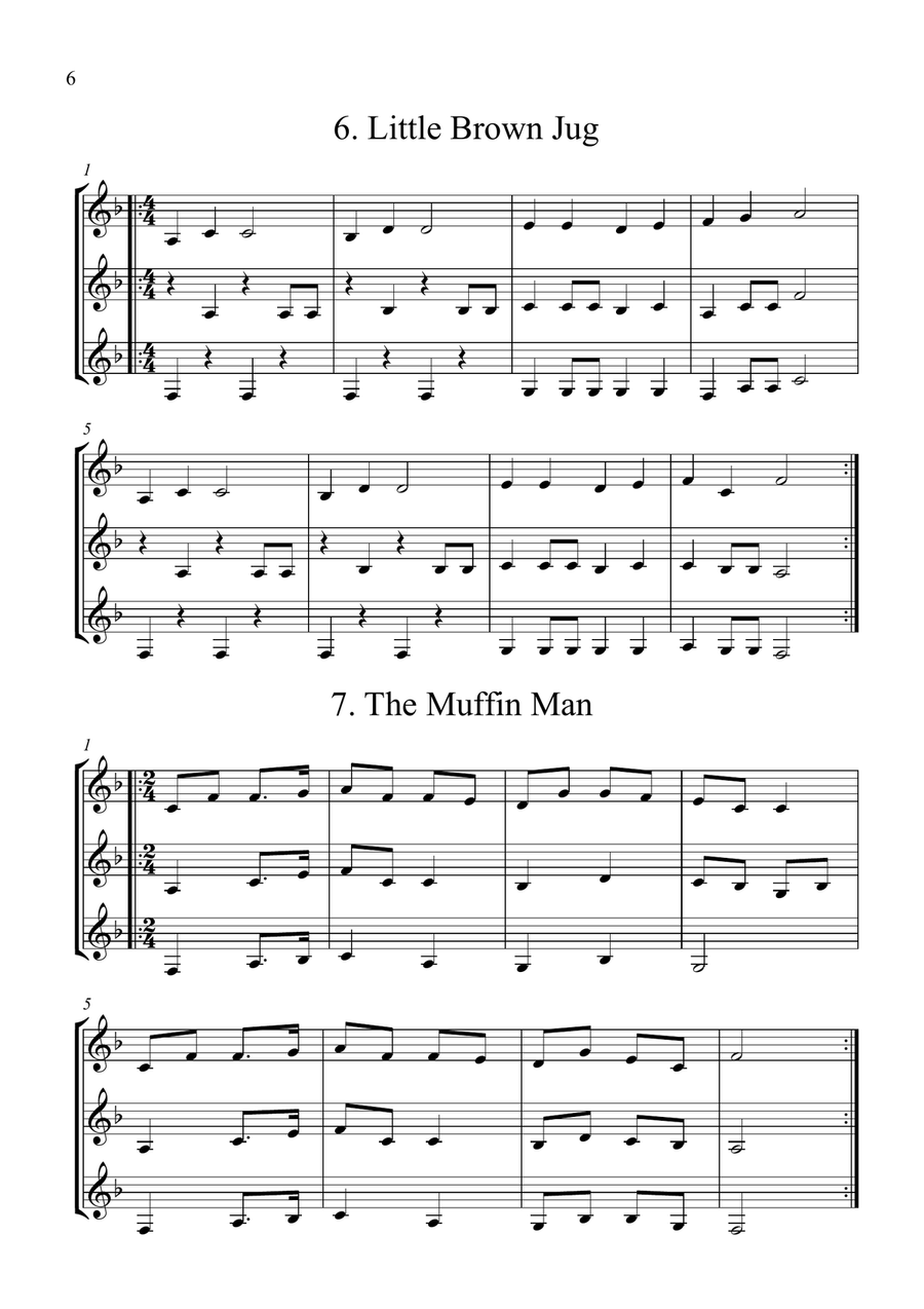14 Easy Trios For Clarinet Woodwind Trio scores gallery preview page 6