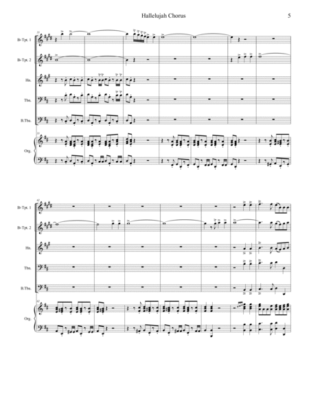 Hallelujah Chorus from Messiah for Brass Quintet and Organ image number null