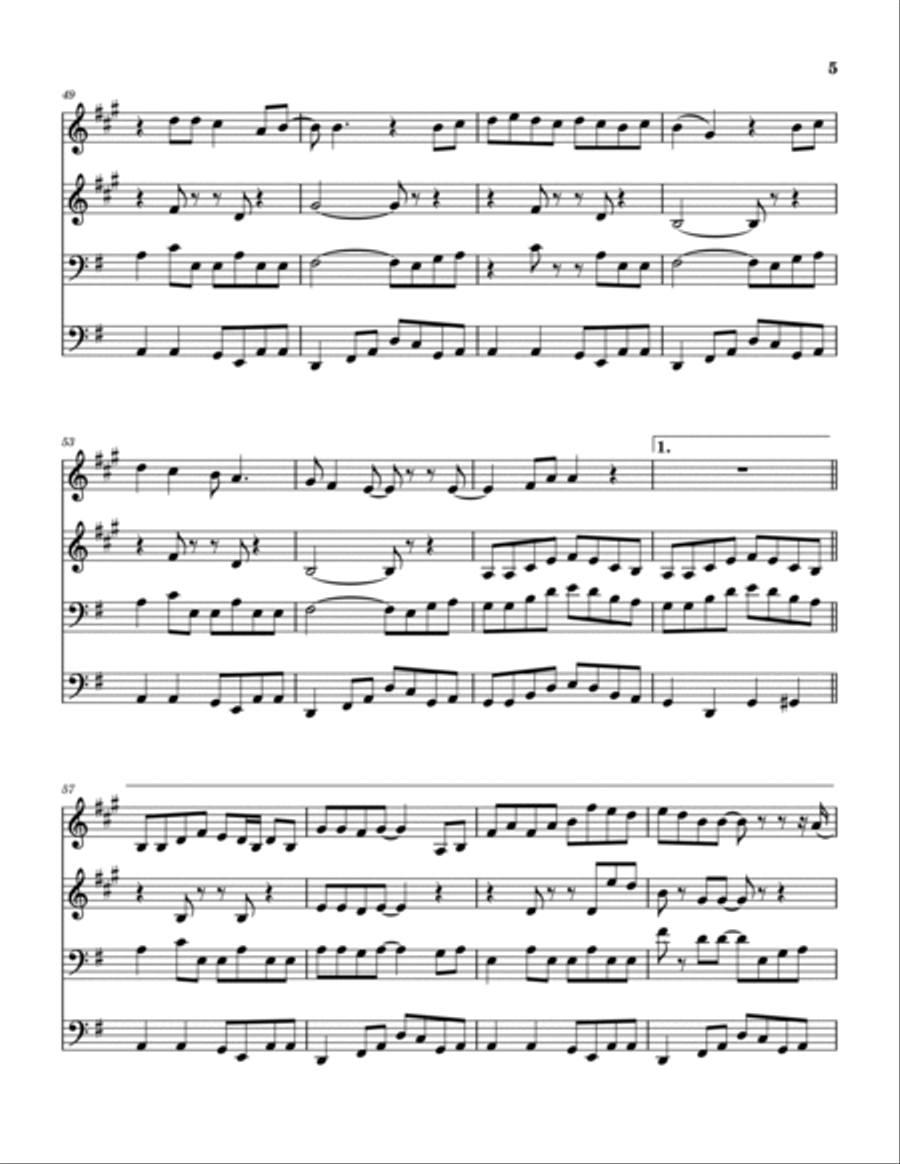 The Story In Your Eyes Brass Quartet scores gallery preview page 6