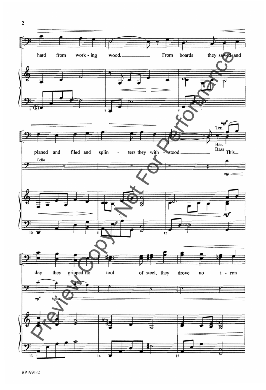 The Hands That First Held Mary's Child - T(T)BB 3-Part scores gallery preview page 3
