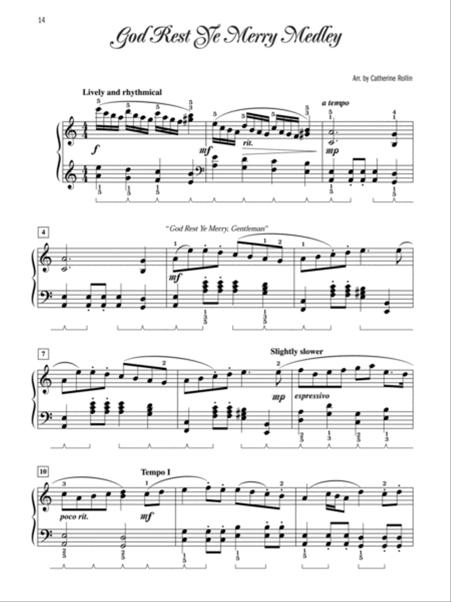 Christmas Medleys and Variations Piano Solo scores gallery preview page 3