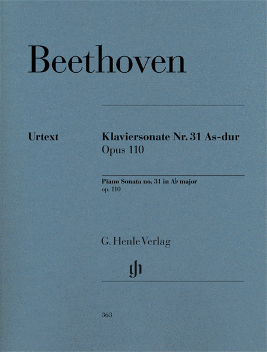 Piano Sonata No. 31 in A Flat Major Op. 110 Piano Solo scores gallery preview page 1