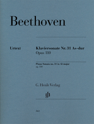 Book cover for Piano Sonata No. 31 in A Flat Major Op. 110