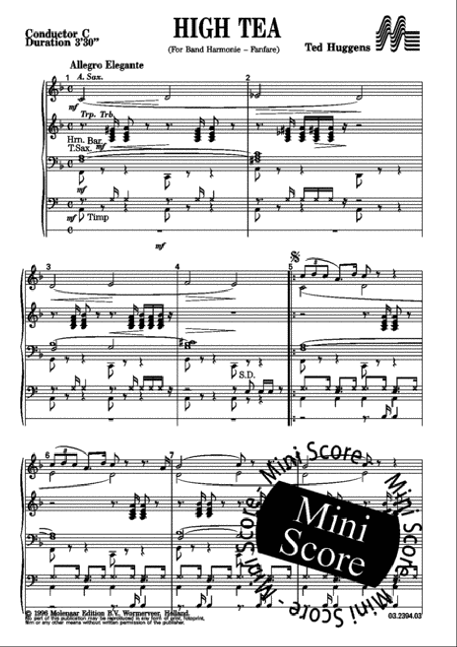 High Tea Concert Band scores gallery preview page 15